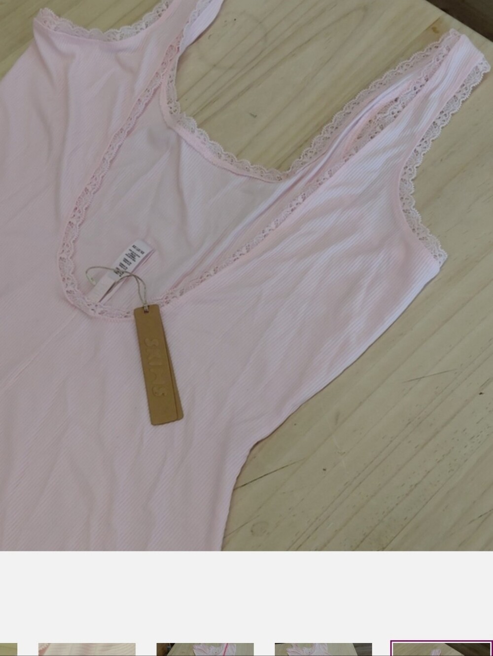 PRICE INCREASE ⬆️ 9/4 Nwt SKIMS Soft Lounge Lace Scoop Neck Cherry Blossom Pink - Picture 10 of 14